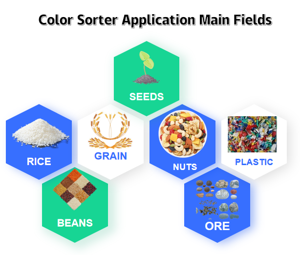 applications of colour sorting machine